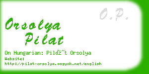 orsolya pilat business card